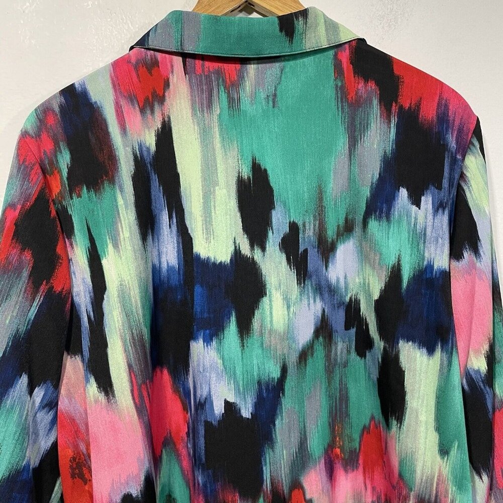 Investments Womens 1X Paige Everyday Popover Watercolor Blouse NWT Office Artsy - Picture 8 of 11